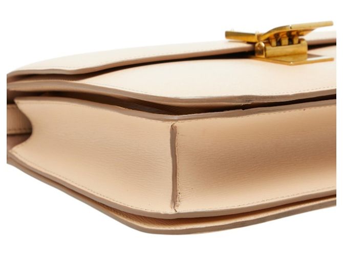 Céline Bolsa de Ombro Celine Classic Box Bege - vista 5