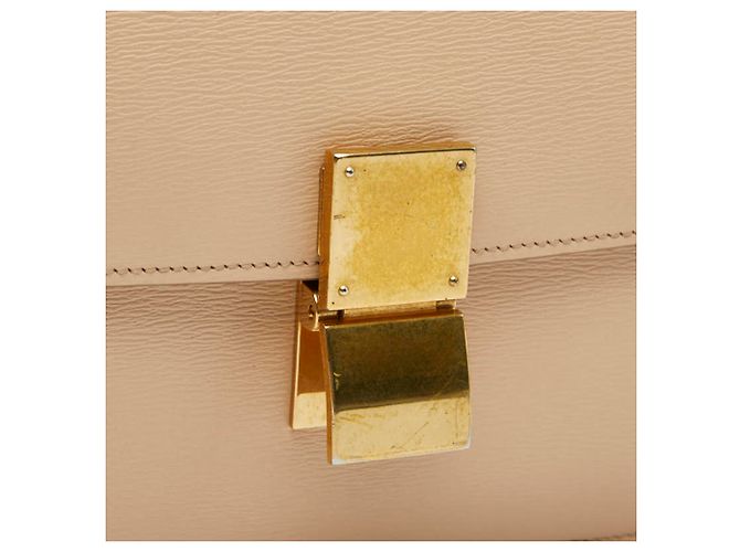 Céline Bolsa de Ombro Celine Classic Box Bege - vista 6
