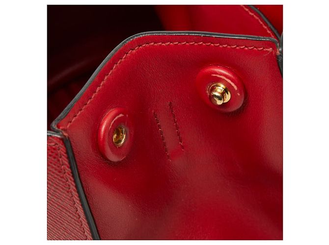 Prada monochrome Handtasche aus rotem Leder - Ansicht 11