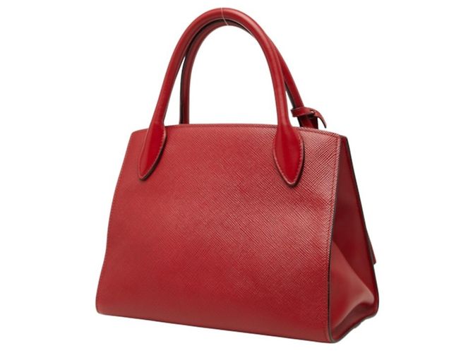Prada monochrome Handtasche aus rotem Leder - Ansicht 2
