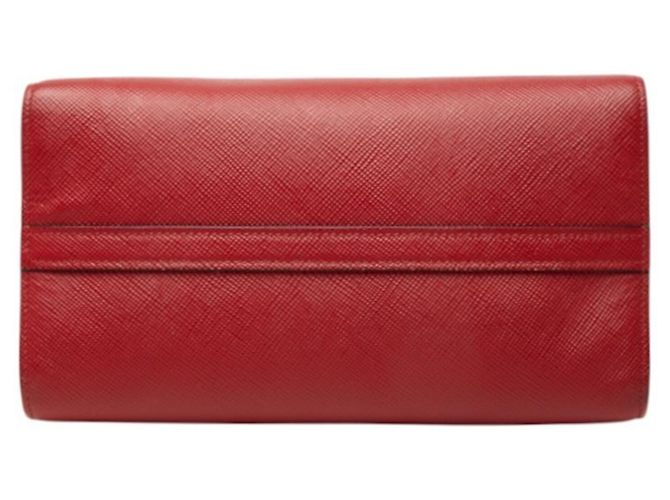 Prada monochrome Handtasche aus rotem Leder - Ansicht 3
