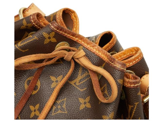 Noe Bolso de hombro Petit Noé Monogram Louis Vuitton Castaño - vista 8