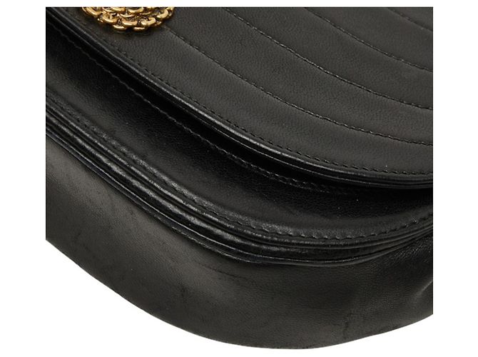 Bolso de hombro con cadena Chanel Coco Mark Half Moon Negro - vista 4