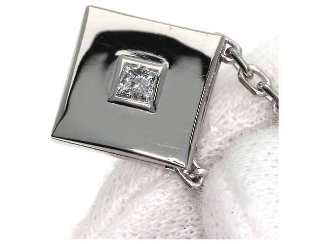 Collana Boucheron Square 1P Diamante in Oro Bianco 18K - vista 5