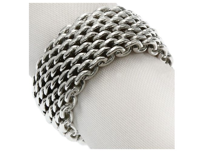 Autre Marque Anello a fascia Somerset Mesh in argento Tiffany & Co. - vista 2