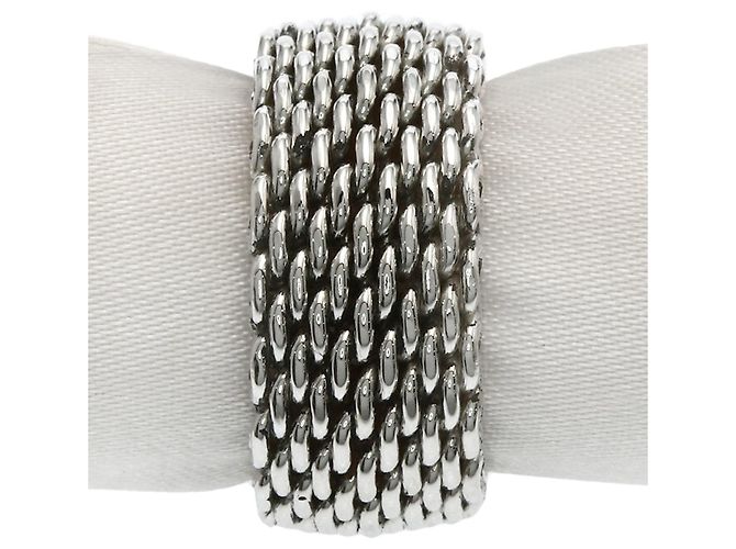Autre Marque Anello a fascia Somerset Mesh in argento Tiffany & Co. - vista 3
