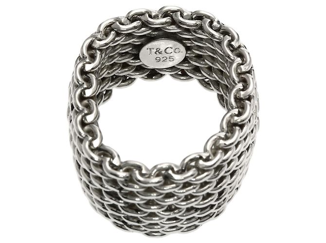 Autre Marque Anello a fascia Somerset Mesh in argento Tiffany & Co. - vista 4