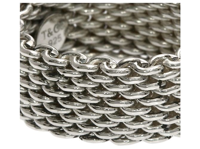 Autre Marque Anello a fascia Somerset Mesh in argento Tiffany & Co. - vista 6