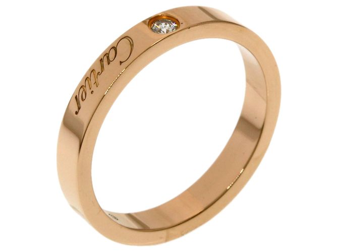 Anello Cartier C con diamante 1P in oro rosa 18K - vista 2