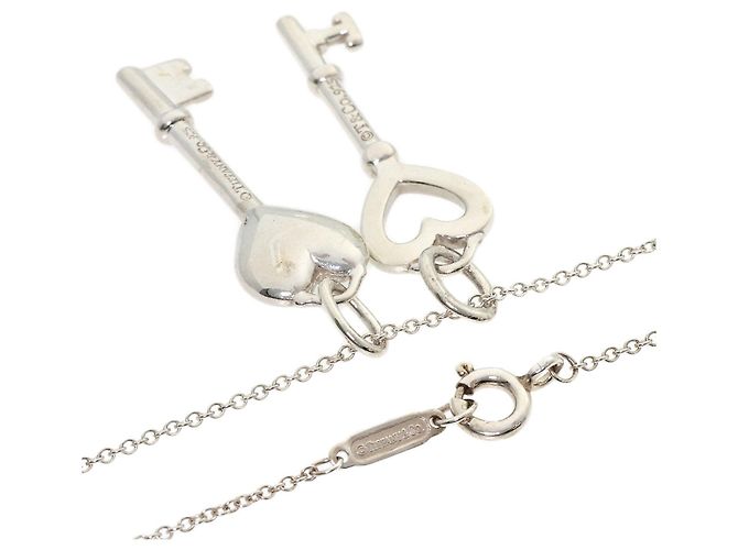 Autre Marque Collana smaltata Double Heart Key Tiffany & Co. - vista 2