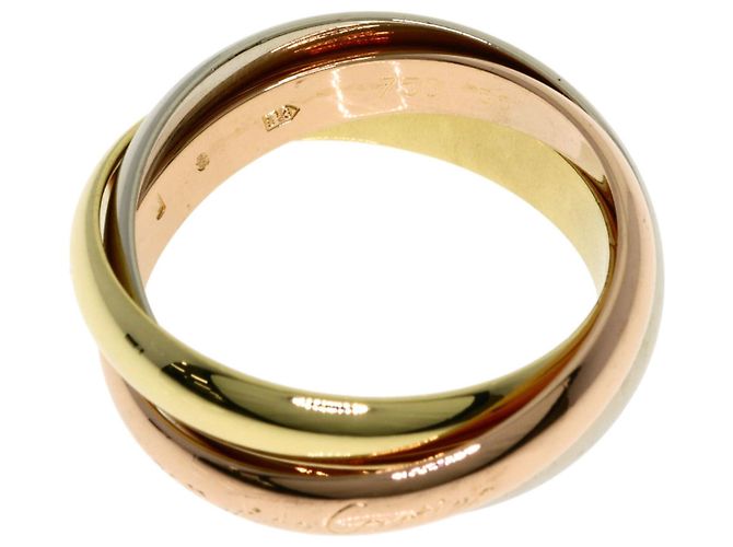 Anello Cartier Trinity in oro bianco oro giallo e oro rosa - vista 3