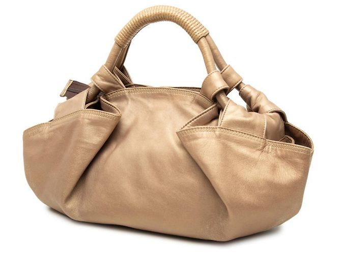 Bolso Loewe Anagram Nappa Aire Dorado - vista 2
