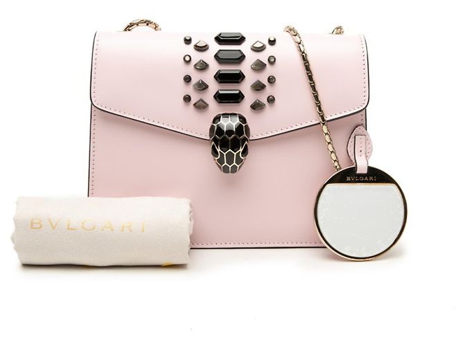 Bulgari Borsa a tracolla e spalla con catena BVLGARI Serpenti Forever Bijou Nero Rosa - vista 6