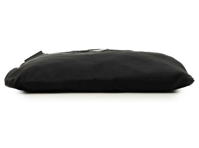 Sac bandoulière Prada avec plaque logo triangle Noir - vue 3