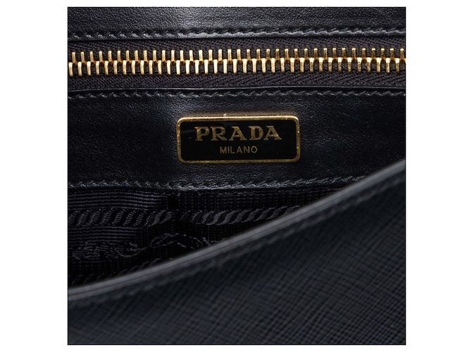Prada Saffiano Crossbody-Tasche Schwarz - Ansicht 5
