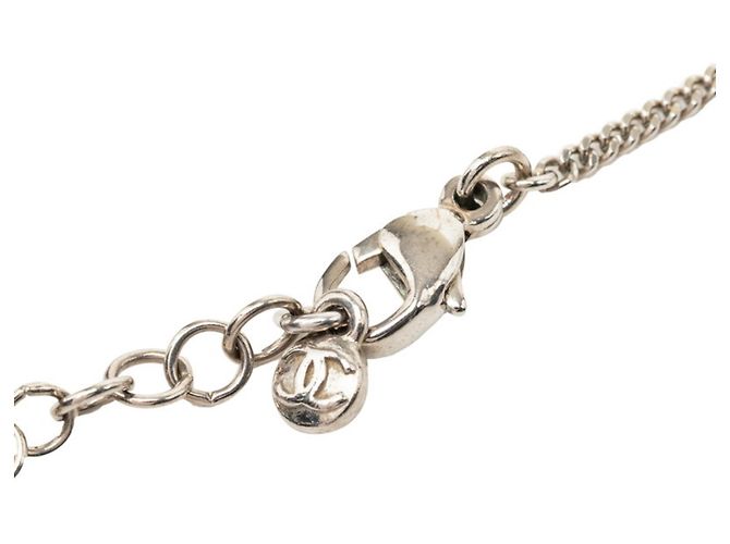 Colar com pingente Chanel Coco Mark com motivo floral Prata - vista 4
