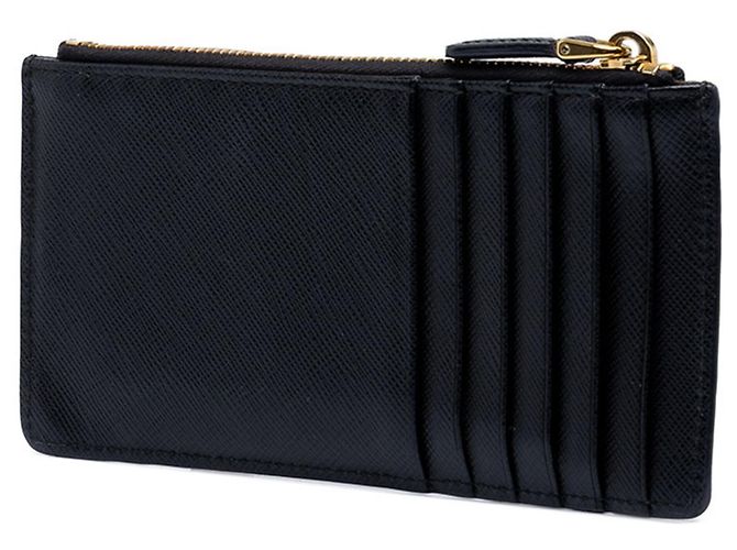 Prada Saffiano Fragment Case Geldbörse/Münzbeutel Schwarz - Ansicht 2