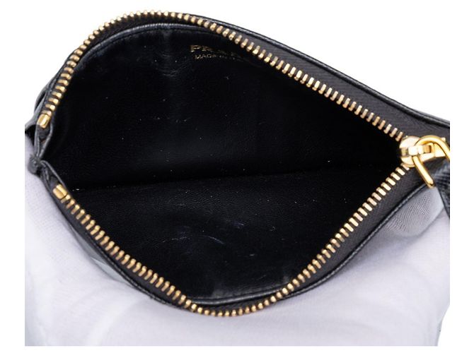 Prada Saffiano Fragment Case Geldbörse/Münzbeutel Schwarz - Ansicht 4
