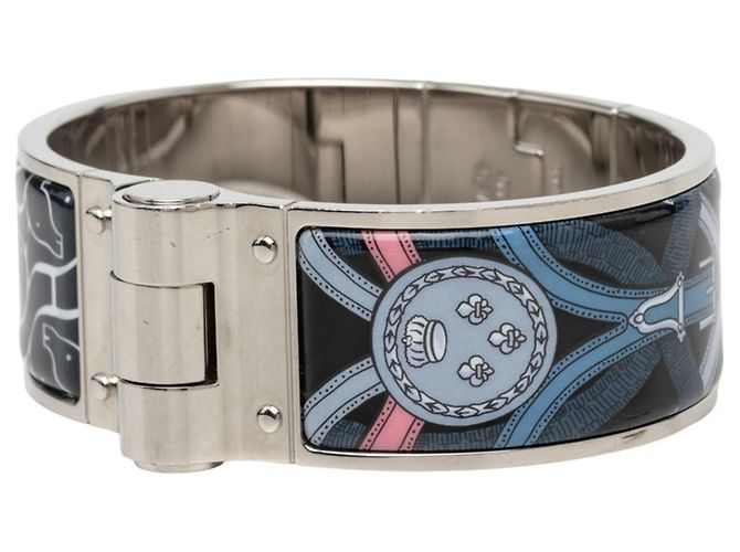 Hermès Bracelete Rígido Charnière Hermes Prata Multicor - vista 2