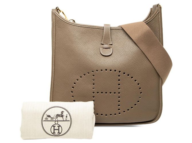 Hermès Bolso bandolera Hermes Evelyne 3 PM Gris pardo - vista 7