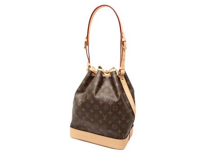 Saco Tote Louis Vuitton Monogram Noe Marrom Bege - vista 2