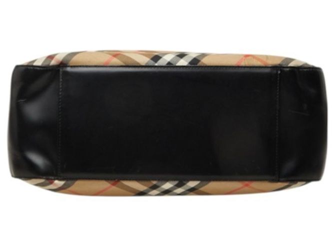 Bolso Tote Burberry Nova Check Shadow Horse Negro Beige - vista 3