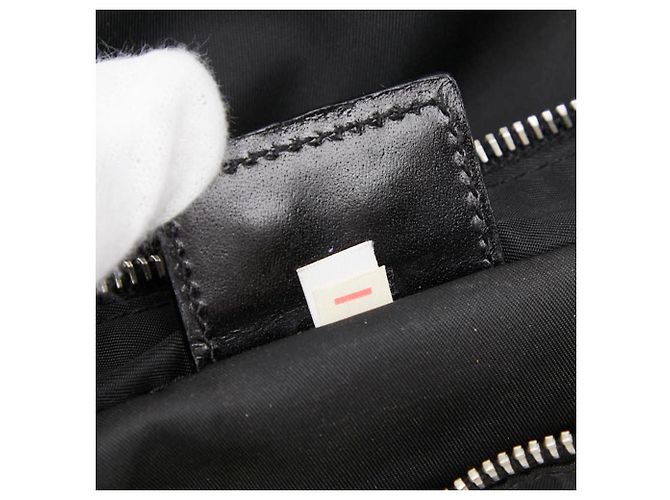 Prada Triangle Logo Plate Shoulder Bag Black - view 10