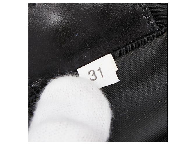 Prada Triangle Logo Plate Shoulder Bag Black - view 11