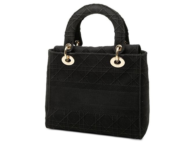 Borsa Christian Dior Dior Cannage Lady Delight Medium Nero - vista 2