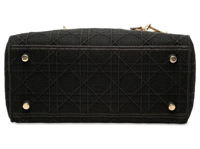 Borsa Christian Dior Dior Cannage Lady Delight Medium Nero - vista 3