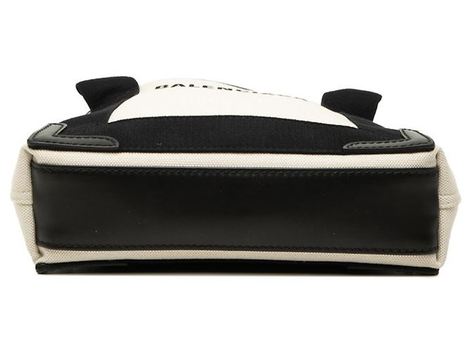 Borsa Balenciaga Cabas XS Navy Nero Bianco - vista 3