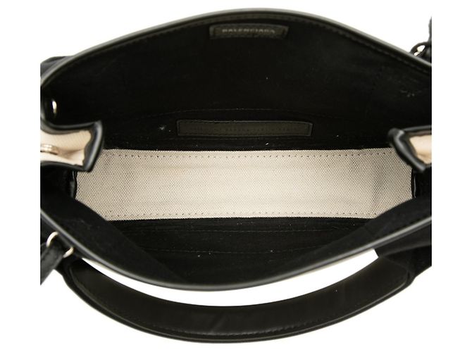 Borsa Balenciaga Cabas XS Navy Nero Bianco - vista 4