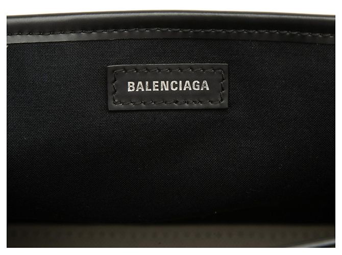 Borsa Balenciaga Cabas XS Navy Nero Bianco - vista 5