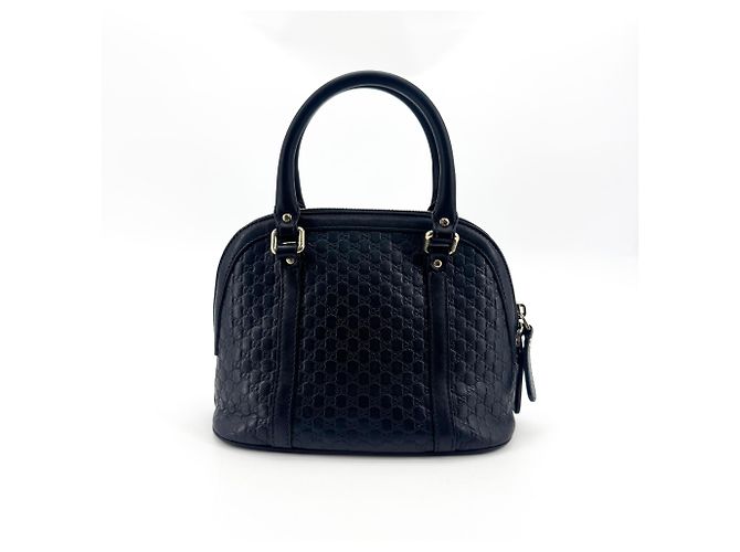 Borsa Convertible Dome Satchel Microguccissima Leather Mini Gucci Nero - vista 2