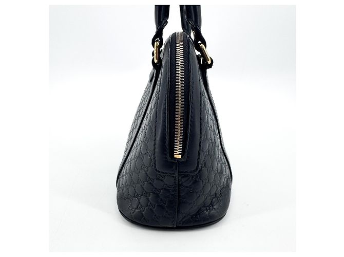 Borsa Convertible Dome Satchel Microguccissima Leather Mini Gucci Nero - vista 3