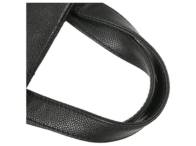 Chanel Timeless CC Charm Quilted Caviar Large Preto - vista 6