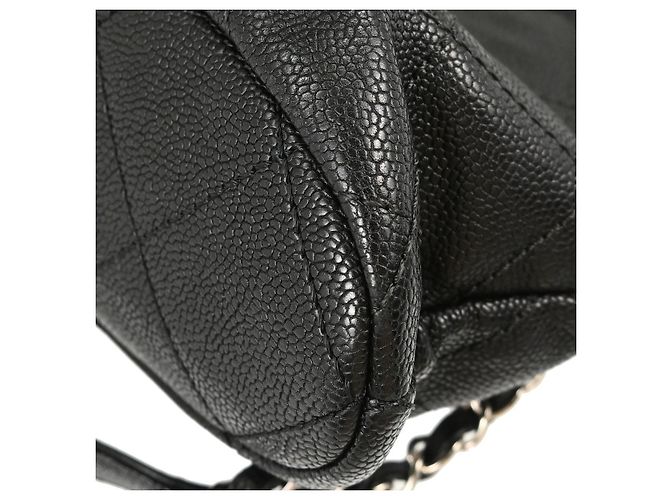 Chanel Timeless CC Charm Quilted Caviar Large Preto - vista 7