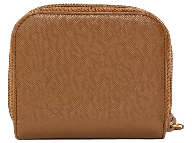 Portamonete Prada in pelle Saffiano Marrone - vista 2