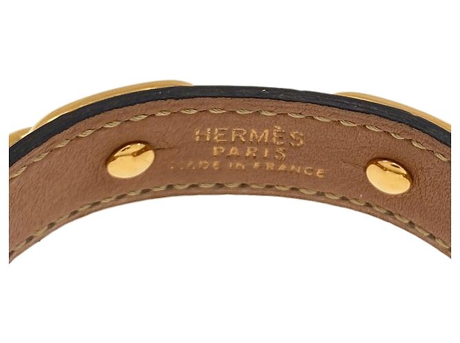 Hermès Pulsera Hermes Chaine d'Ancre Legato Dorado Verde - vista 3