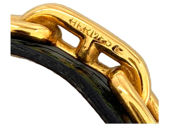 Hermès Pulsera Hermes Chaine d'Ancre Legato Dorado Verde - vista 6