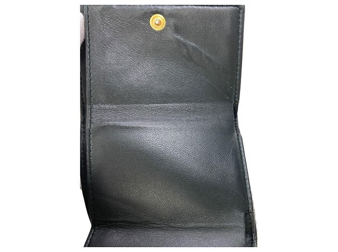 Autre Marque Cartera de piel Saint Laurent Cassandra tri-fold Verde - vista 8