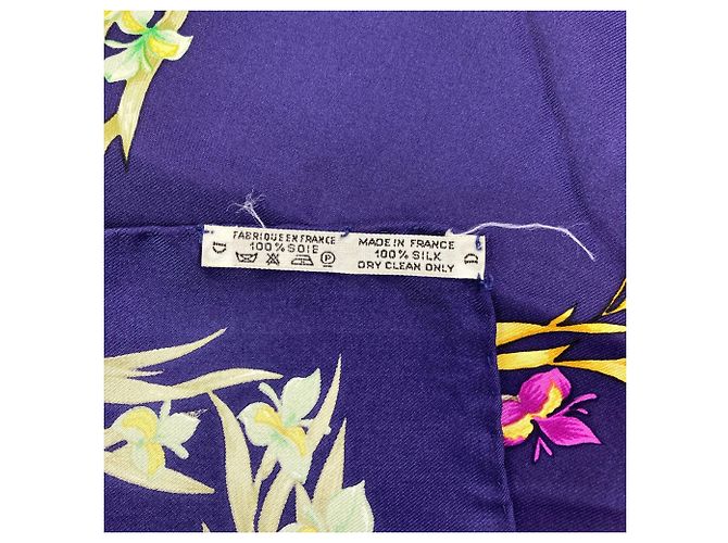 Hermès Pañuelo de seda Hermes Carre 90 Azul marino - vista 6