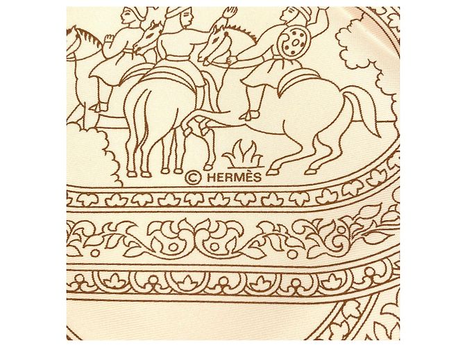 Hermès Foulard Hermes Carre 90 Calamin Crudo - vista 5