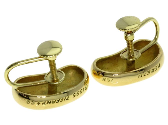 Autre Marque Pendientes de clip Tiffany Bean en oro amarillo de 18K - vista 3