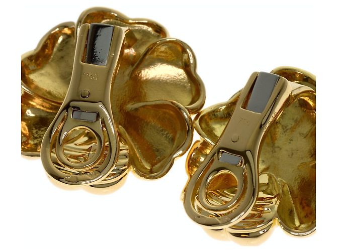 Orecchini Chanel Camellia Diamond in oro giallo 18K - vista 3