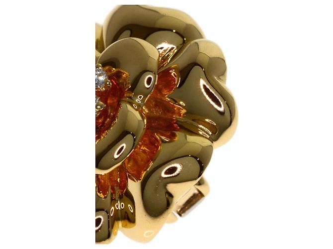 Orecchini Chanel Camellia Diamond in oro giallo 18K - vista 8