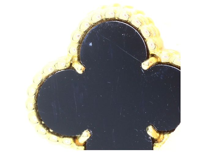 Van Cleef & Arpels Vintage Alhambra Onyx Ohrringe - Ansicht 6
