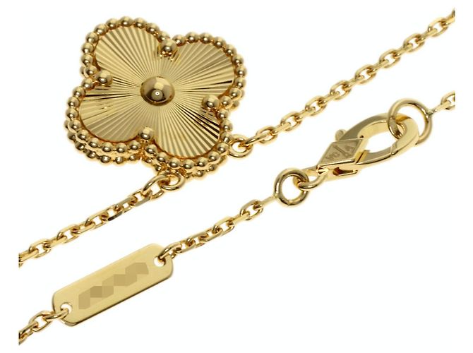 Collana Van Cleef & Arpels Vintage Alhambra Guilloché - vista 2