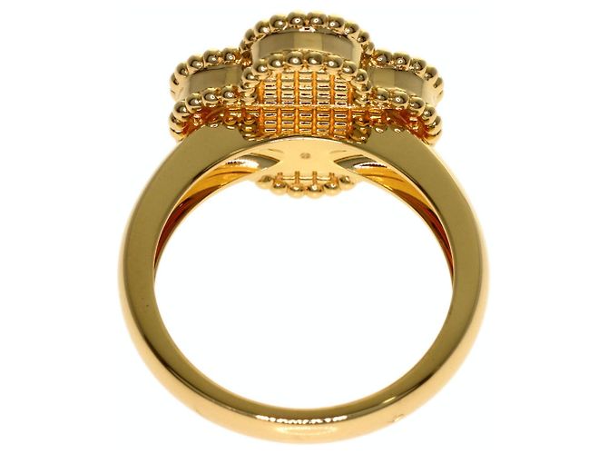 Anello Van Cleef & Arpels Vintage Alhambra Guilloché #50 - vista 4