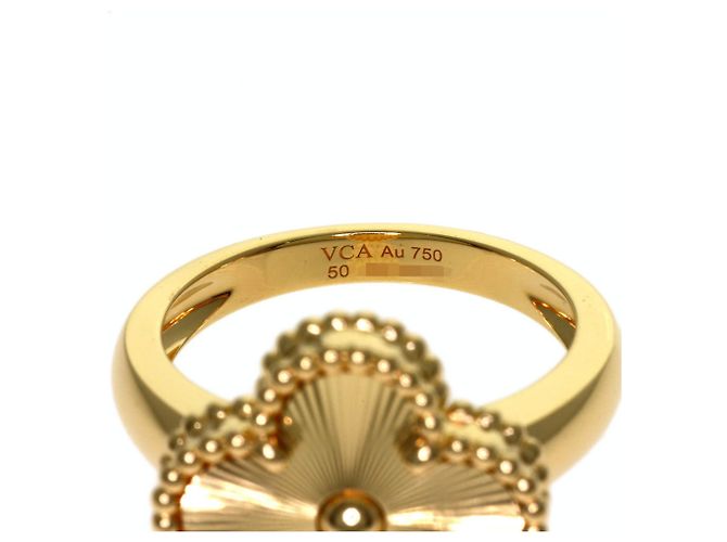 Anello Van Cleef & Arpels Vintage Alhambra Guilloché #50 - vista 5